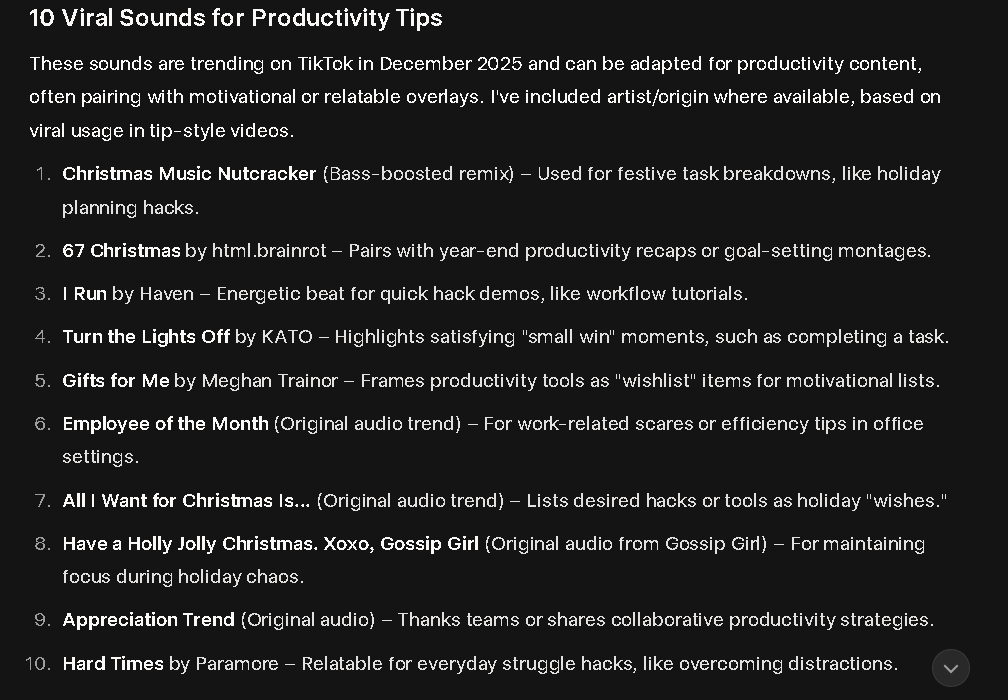 grok ai tiktok trend research prompt example