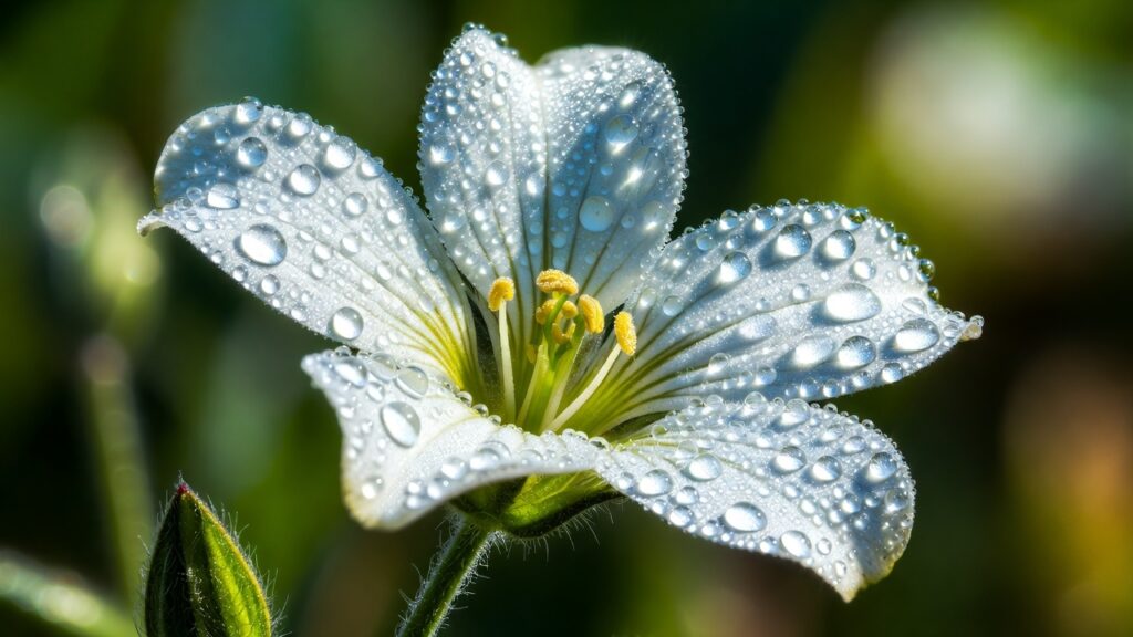 Macro photography AI-generated image using Grok