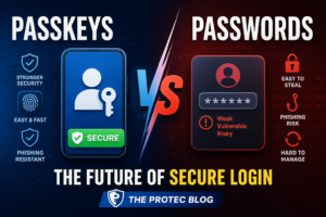 Passkeys vs Passwords explained in detail. Learn the difference, benefits, risks, and why passkeys are replacing passwords in 2026 for better online security.