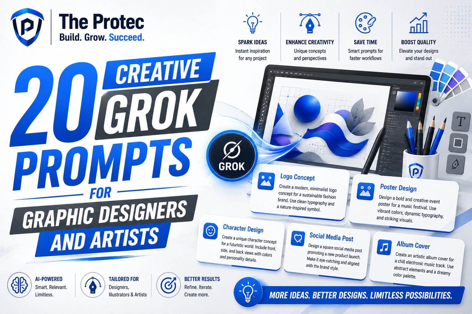 20 Creative Grok Prompts for Graphic Designers and Artists