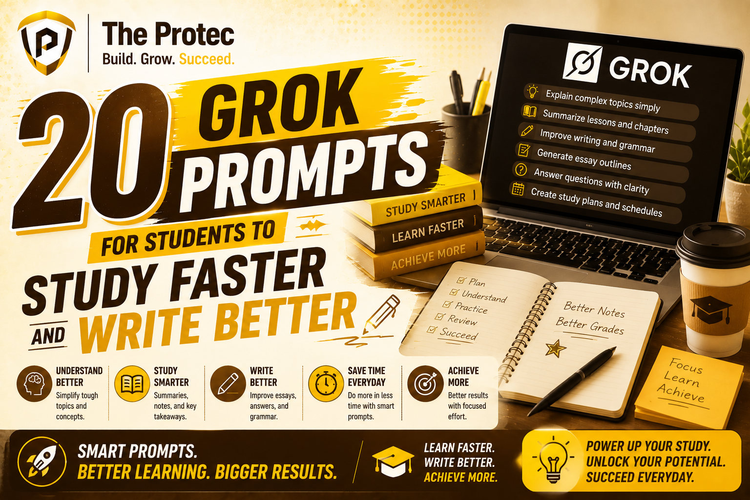 20 Grok Prompts for Students to Study Faster and Write Better