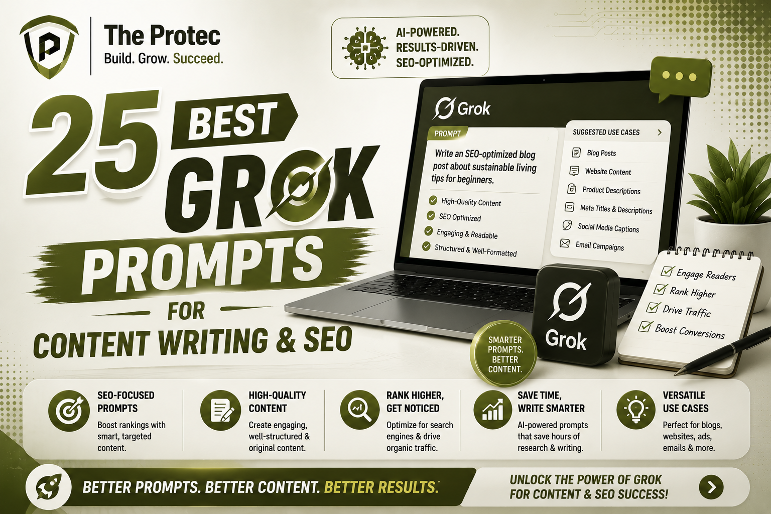 25 Best Grok Prompts for Content Writing and SEO