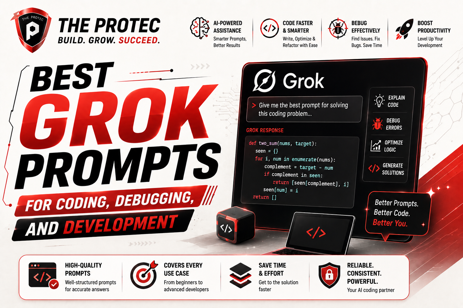 Best Grok Prompts for Coding, Debugging, and Development