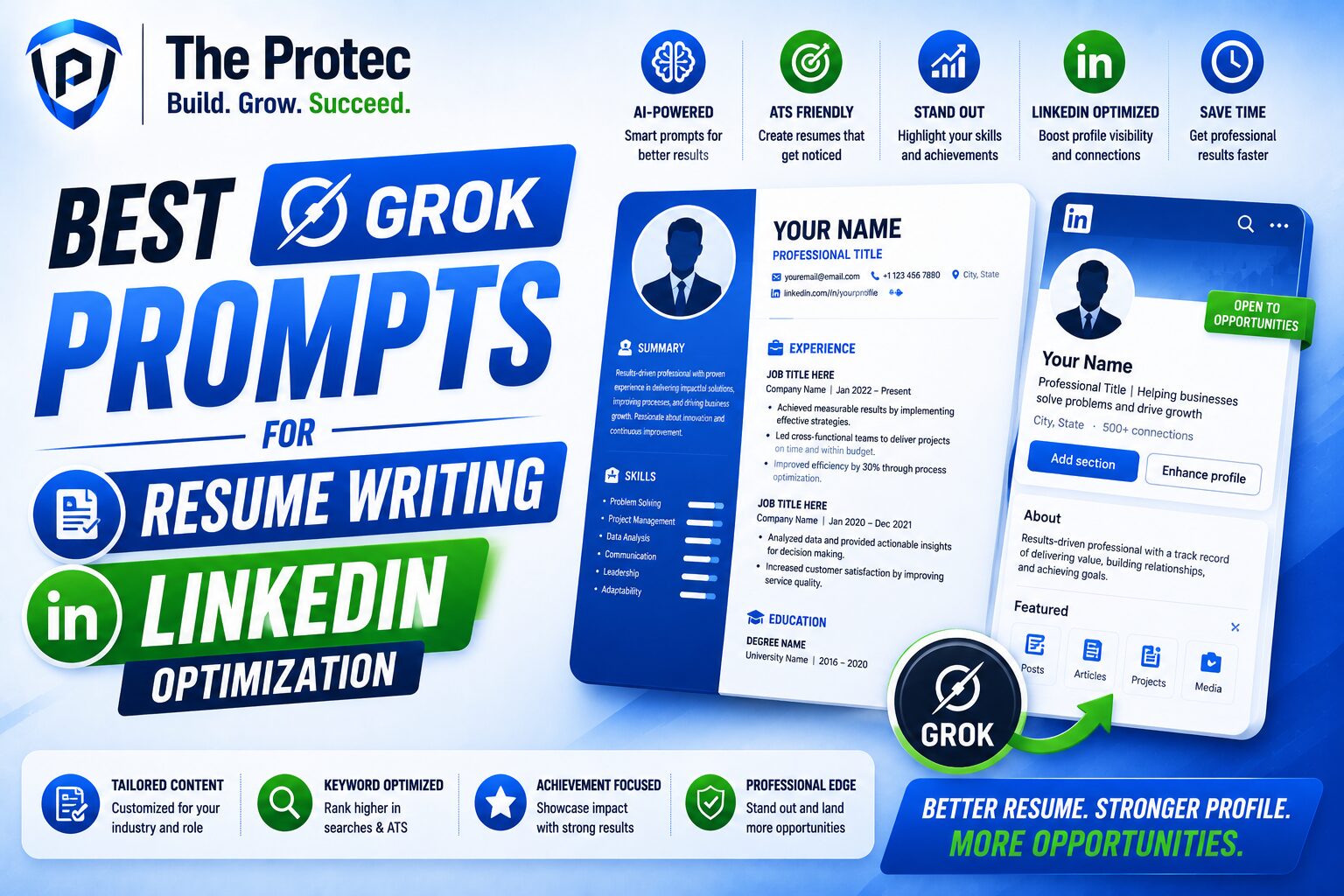 Best Grok Prompts for Resume Writing and LinkedIn Optimization