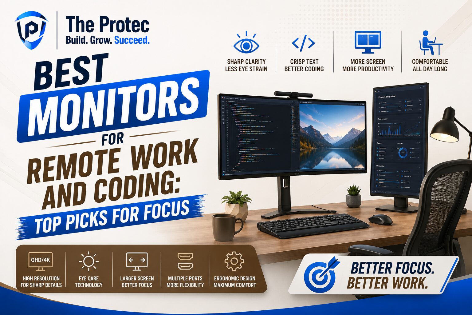 Best Monitors for Remote Work and Coding Top Picks for Focus