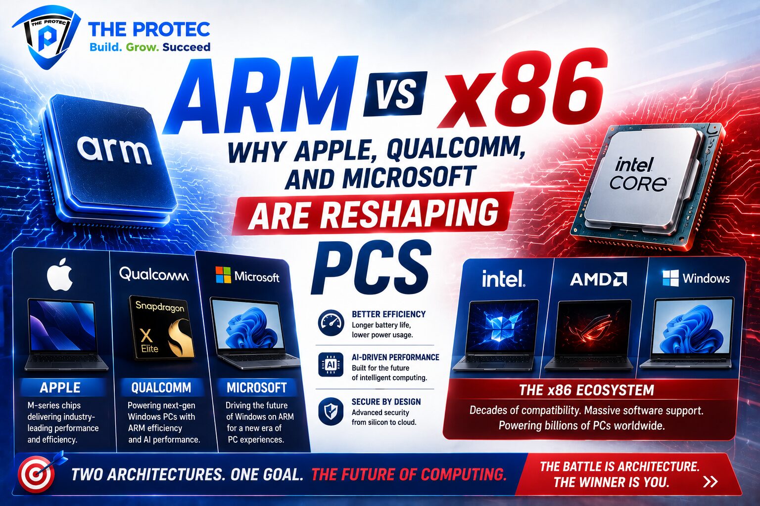 ARM vs x86: Why Apple, Qualcomm, and Microsoft Are Reshaping PCs