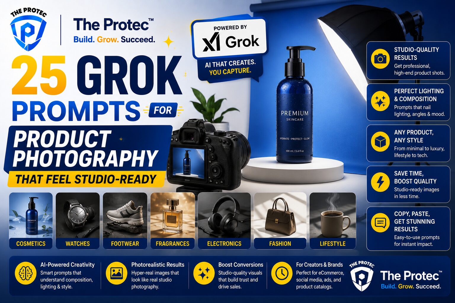 25 Grok Prompts for Product Photography That Feel Studio-Ready
