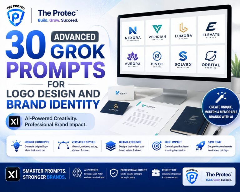 30 Advanced Grok Prompts for Logo Design and Brand Identity