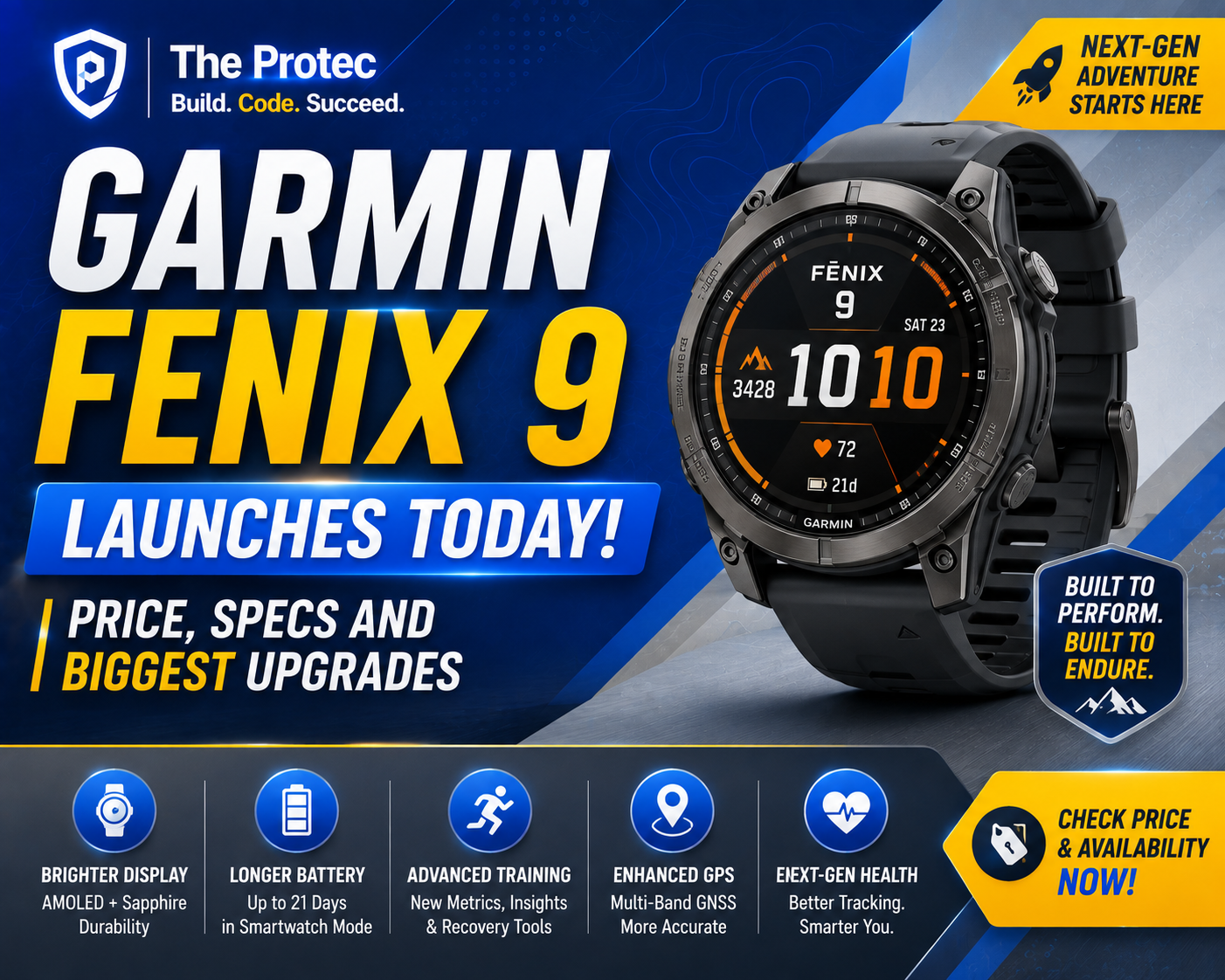 Garmin Fenix 9 Launches Today: Price, Specs and Biggest Upgrades