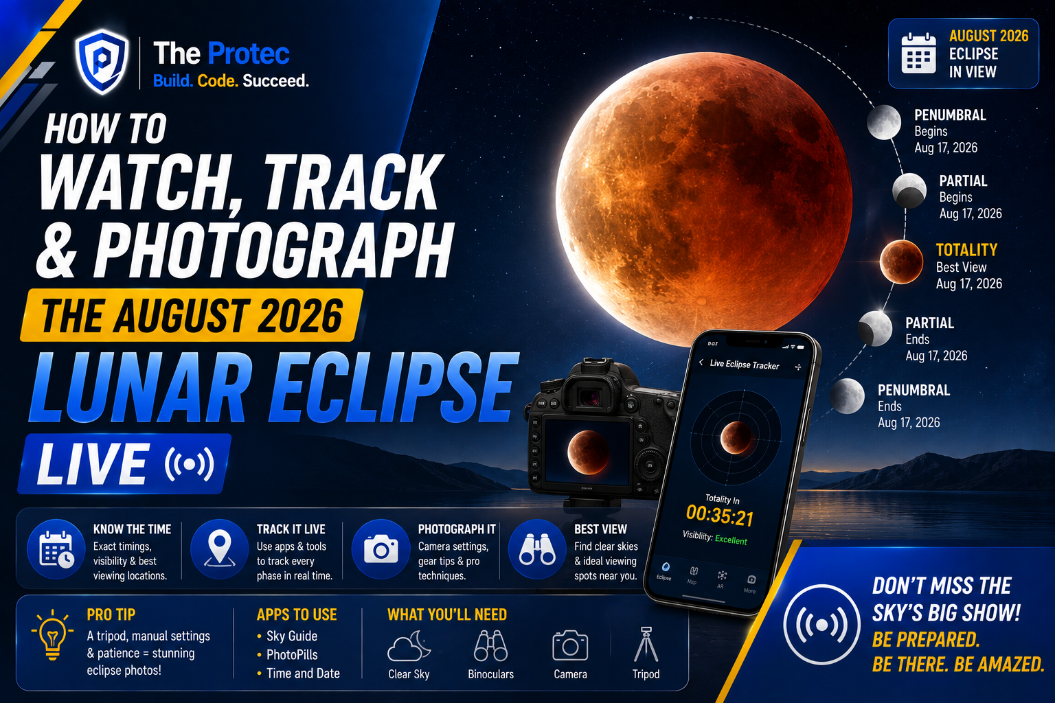 How to Watch, Track and Photograph the August 2026 Lunar Eclipse Live