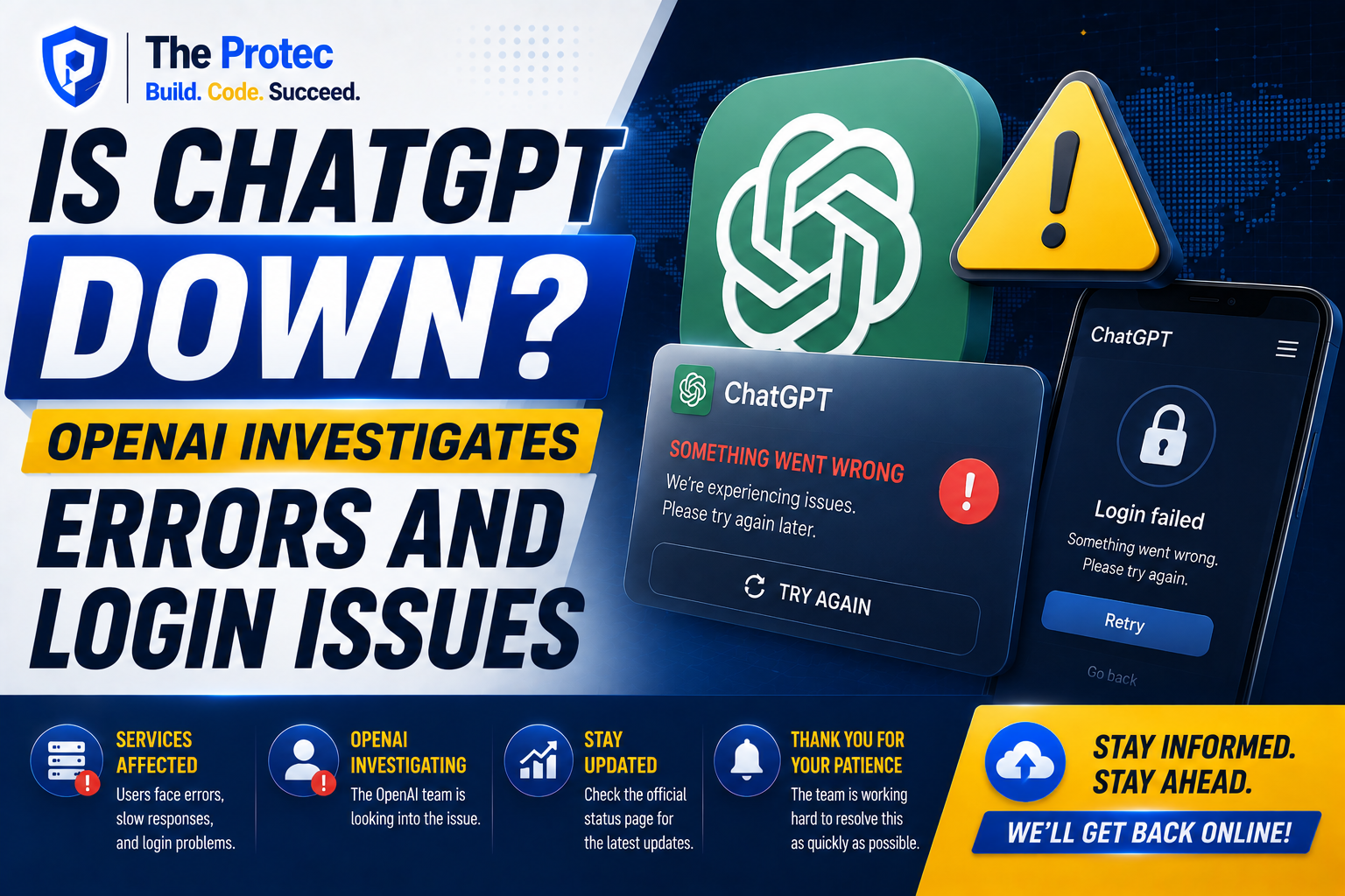Is ChatGPT Down? OpenAI Investigates Errors and Login Issues