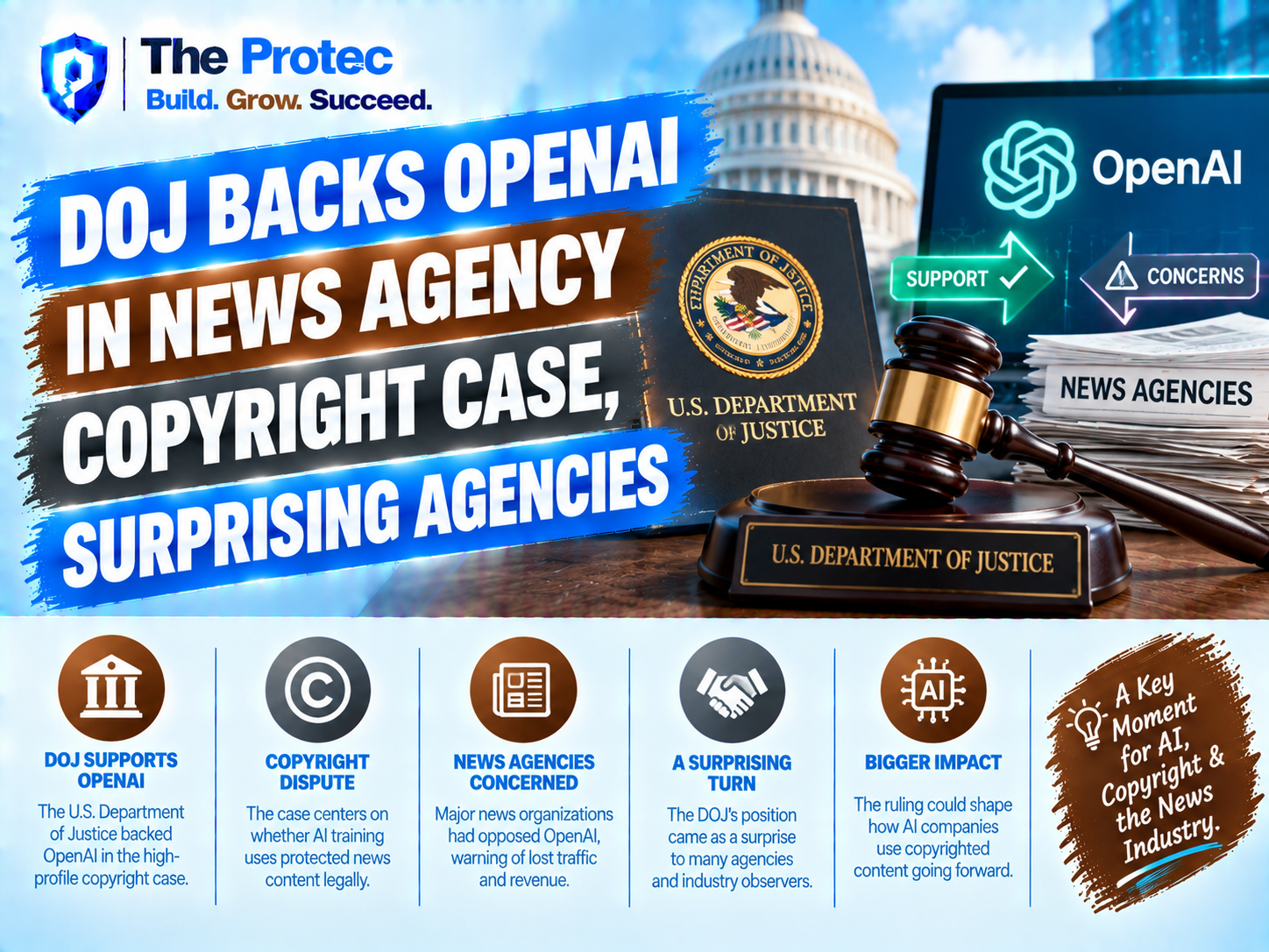 DOJ Backs OpenAI in NYT Copyright Case, Surprising Agencies