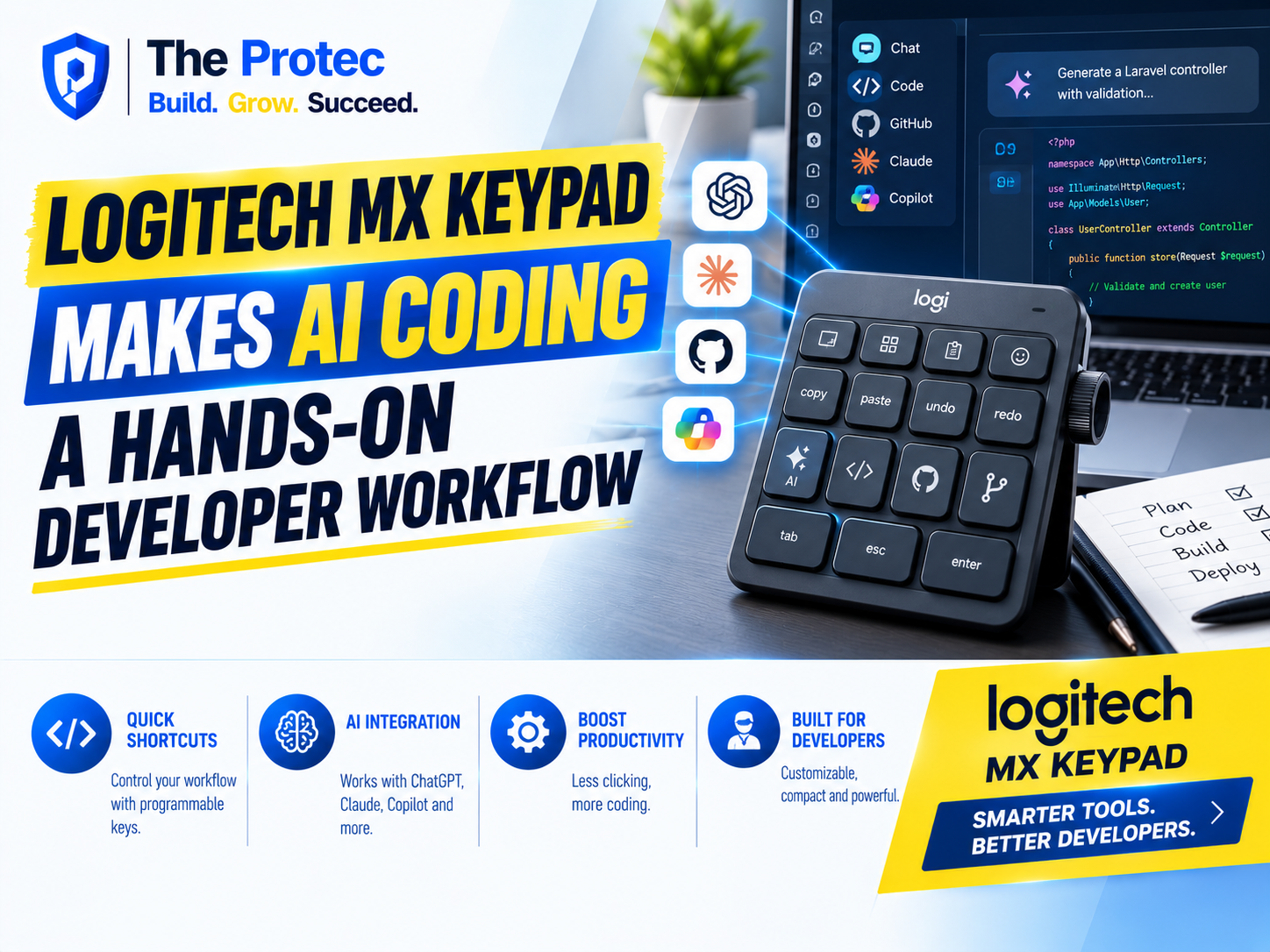 Logitech MX Keypad Makes AI Coding a Hands-On Developer Workflow
