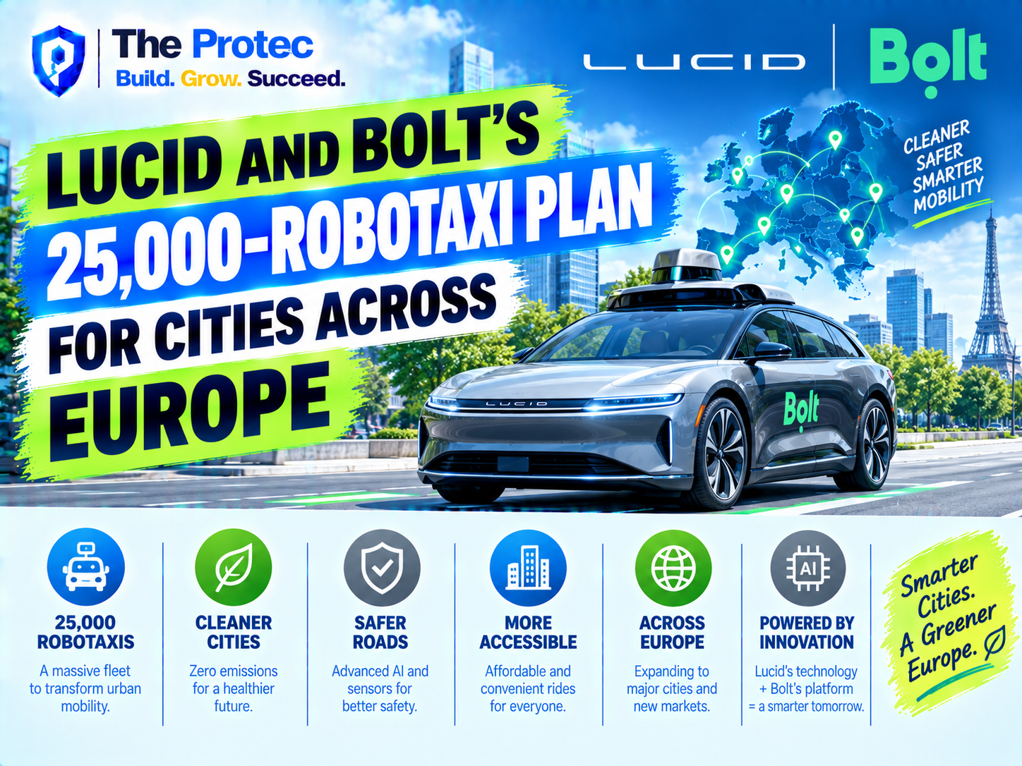 Lucid and Bolt's 25,000 Robotaxis Plan for Cities Across Europe