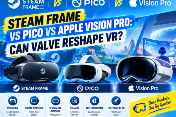 Steam Frame vs PICO vs Apple Vision Pro: Can Valve Reshape VR?