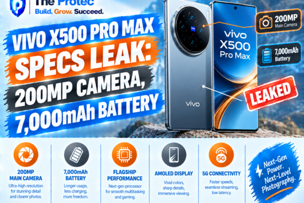 Vivo X500 Pro Max Specs Leak: 200MP Camera, 7,000mAh Battery