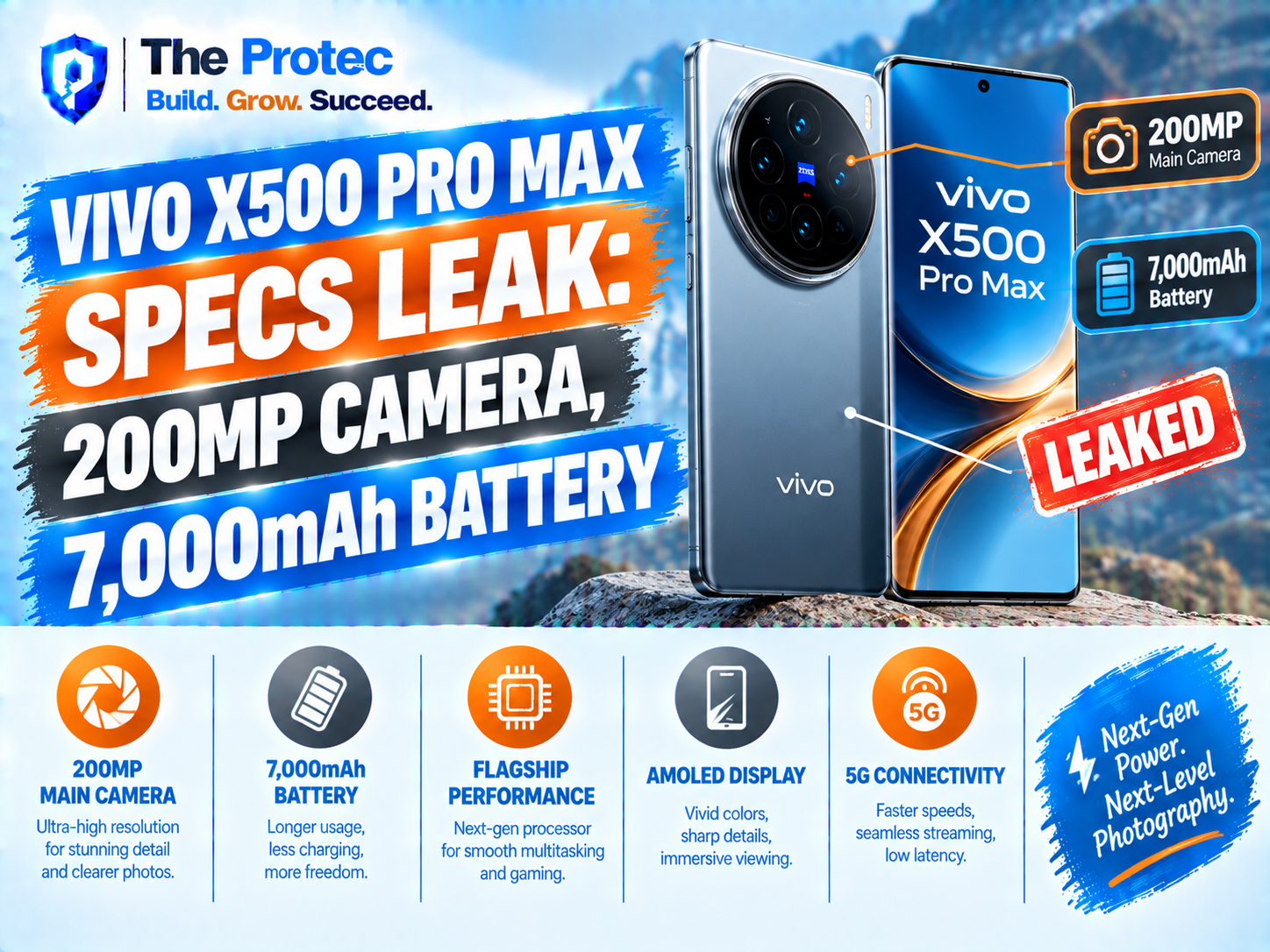 Vivo X500 Pro Max Specs Leak: 200MP Camera, 7,000mAh Battery