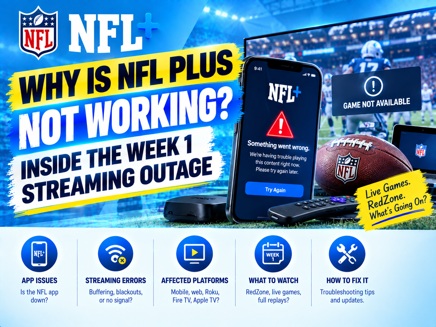 Why Is NFL Plus Not Working? Inside the Week 1 Streaming Outage