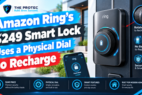Amazon Ring's $249 Smart Lock Uses a Physical Dial to Recharge