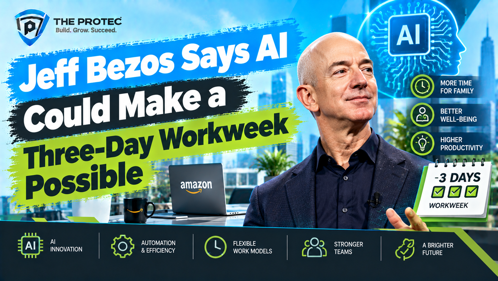 Jeff Bezos Says AI Could Make a Three-Day Workweek Possible