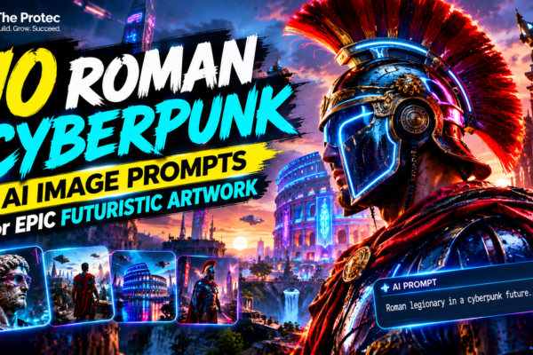 10 Roman cyberpunk AI image prompts for epic futuristic artwork