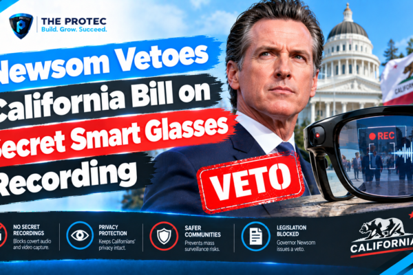Newsom Vetoes California Bill on Secret Smart Glasses Recording
