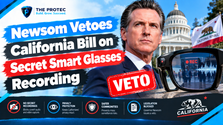 Newsom Vetoes California Bill on Secret Smart Glasses Recording