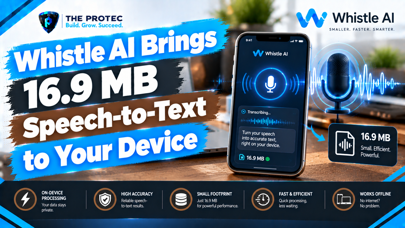 Whistle AI Brings 16.9 MB Speech-to-Text to Your Device